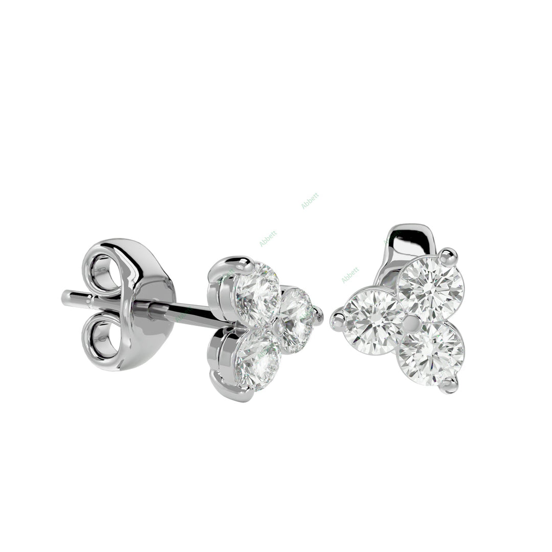 Three Stone Stud Earring STTH004