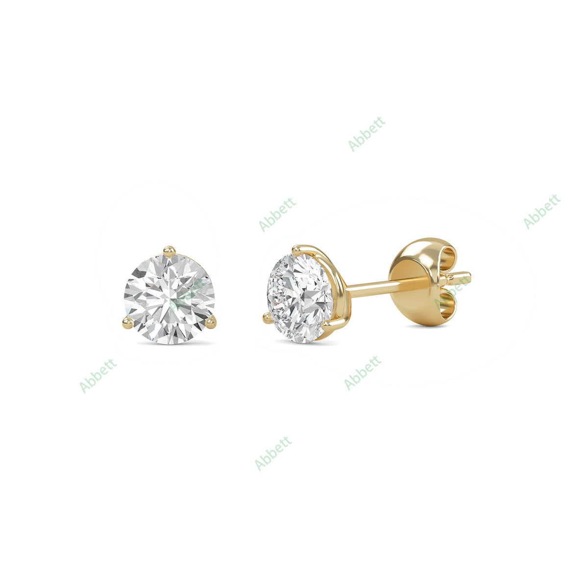 Three Prong Stud Earring STTH010