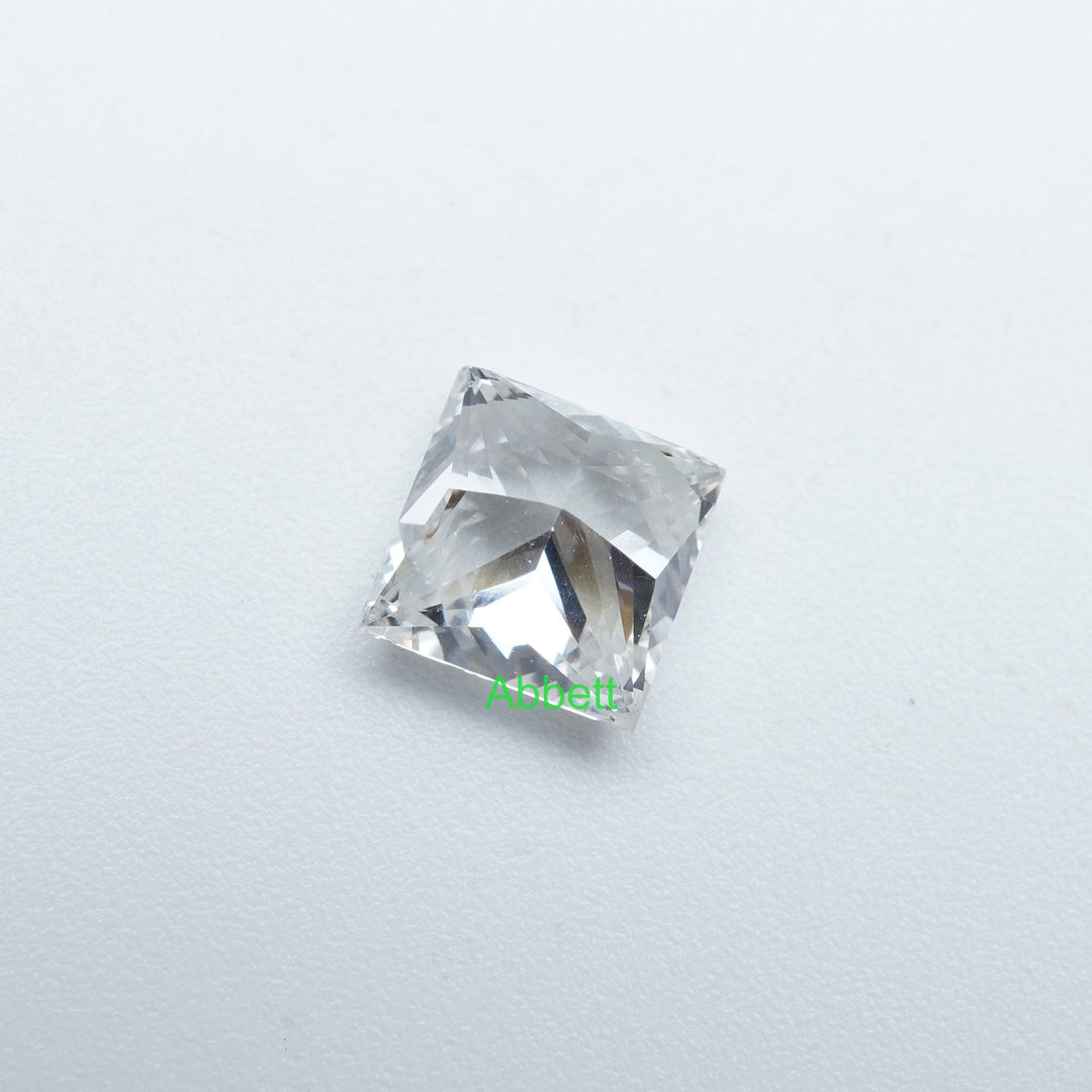 Square princess colorless lab grown diamond