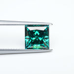 Load image into Gallery viewer, Square princess green moissanite
