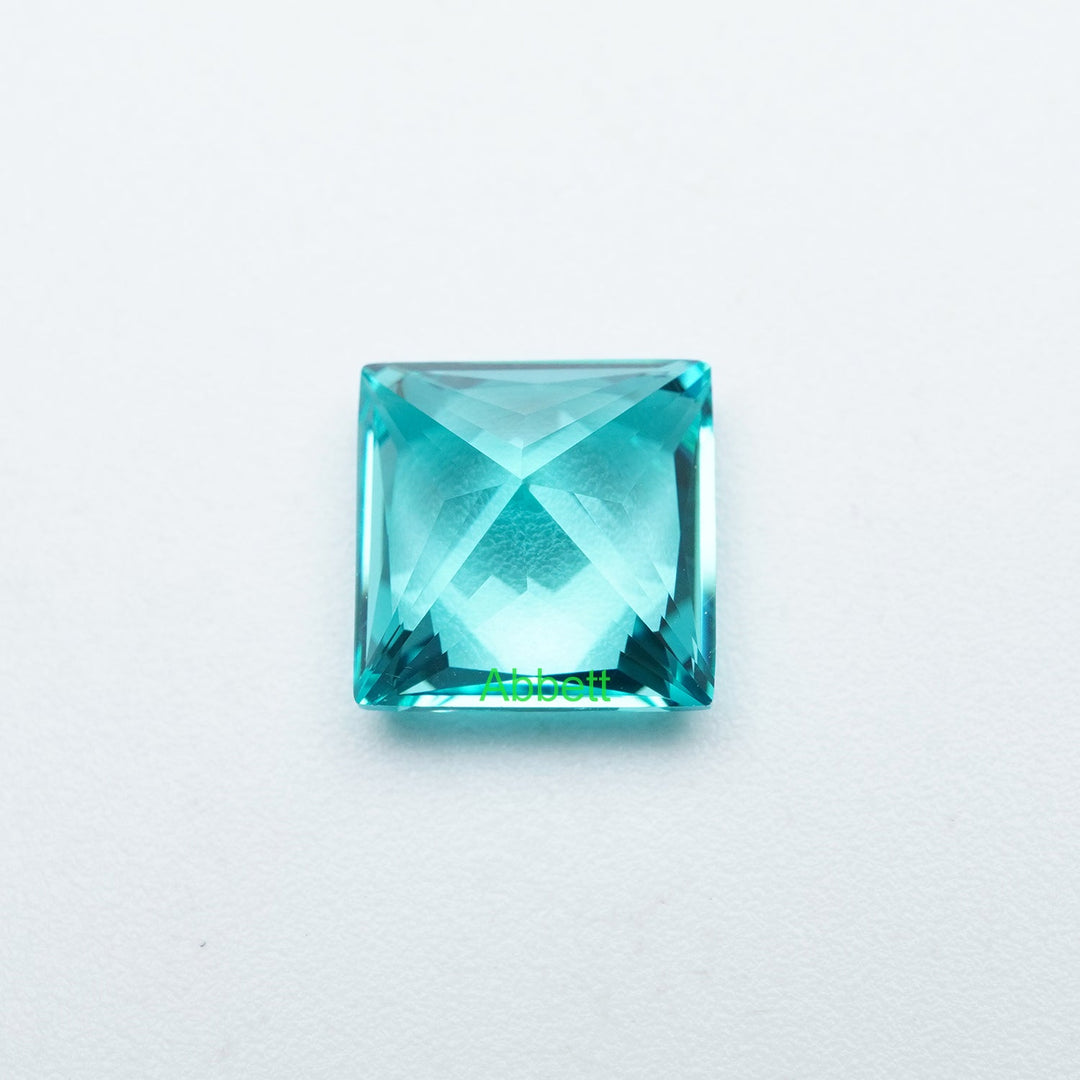 Square princess lab grown Paraiba YAG