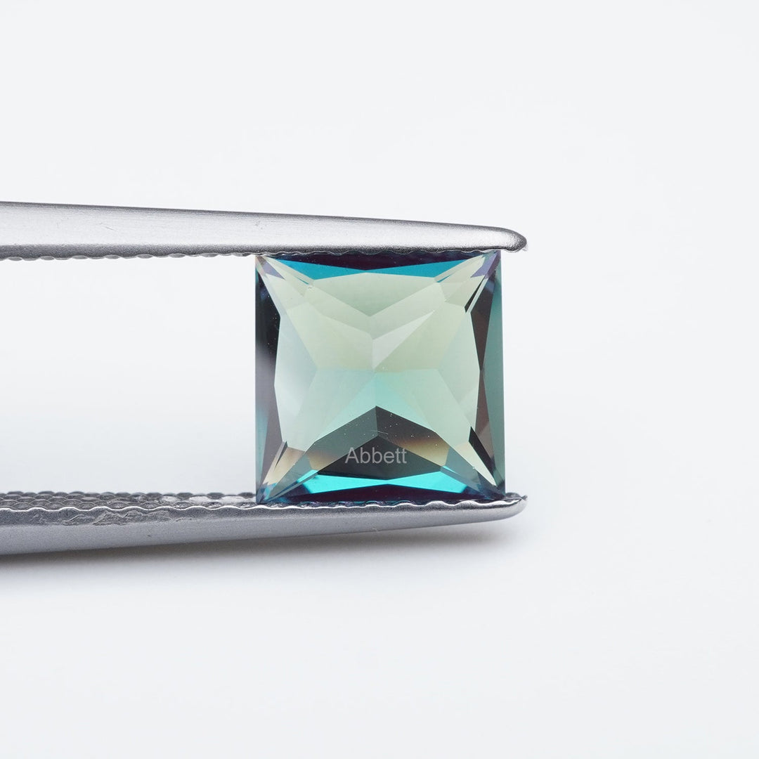 Square princess lab grown alexandrite