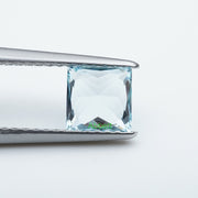 Square princess lab grown aqua sapphire