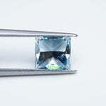 Load image into Gallery viewer, Square princess lab grown blue diamond
