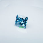 Load image into Gallery viewer, Square princess lab grown blue diamond
