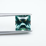 Load image into Gallery viewer, Square princess lab grown green sapphire
