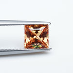 Load image into Gallery viewer, Square princess lab grown orange sapphire
