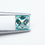 Load image into Gallery viewer, Square princess teal moissanite
