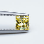Load image into Gallery viewer, Square princess lab grown yellow diamond
