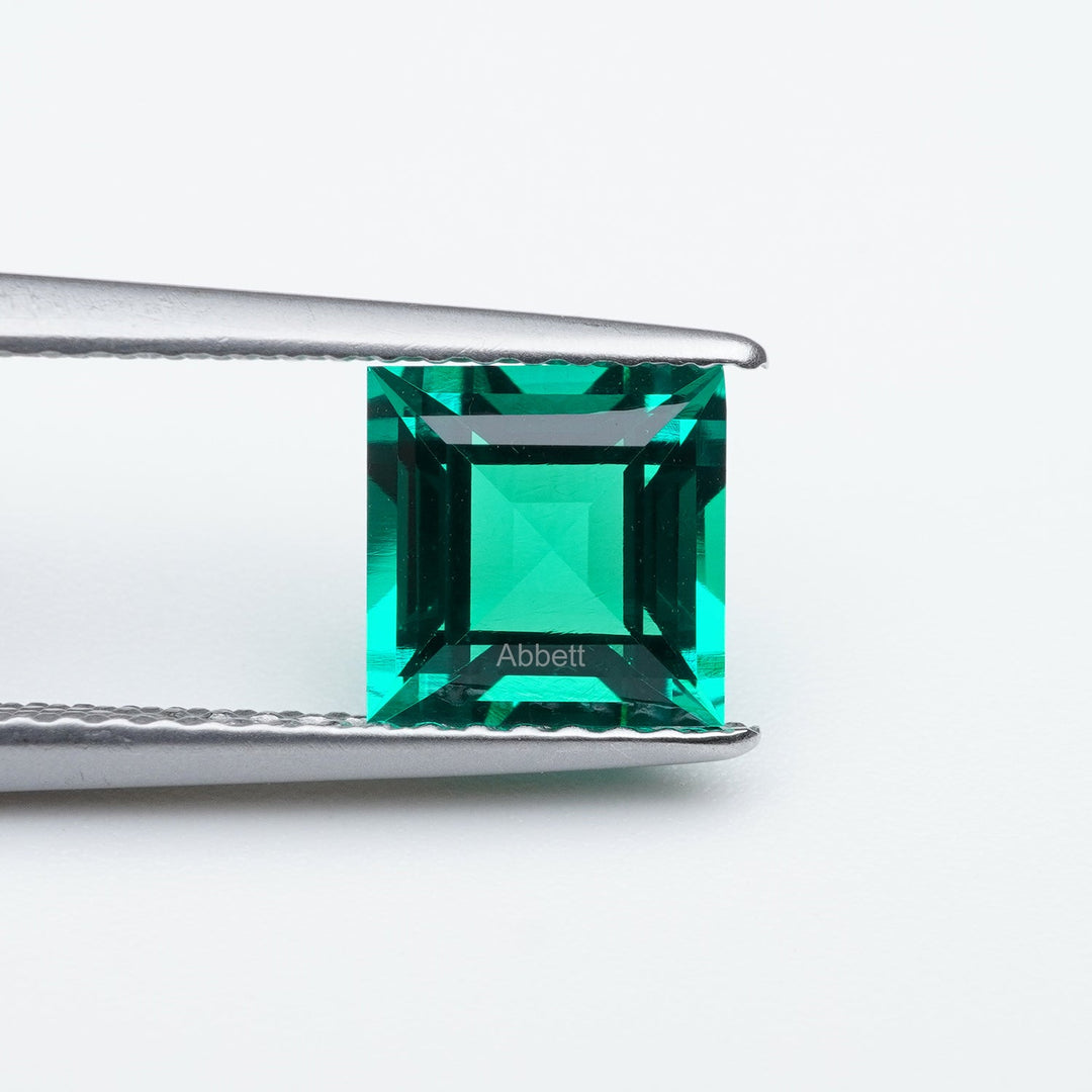 Square step lab grown emerald