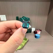Statement Emerald Cut Lab-Grown Alexandrite Ring | 7.5ct Vintage Three-Stone with Trapezoid Diamond Accents