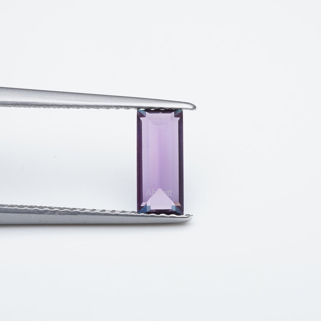 Straight baguette lab grown alexandrite