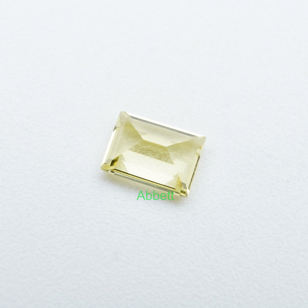 Straight baguette lab grown yellow sapphire