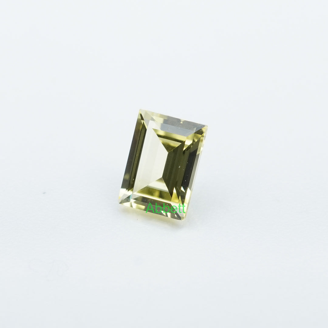 Straight baguette lab grown yellow sapphire