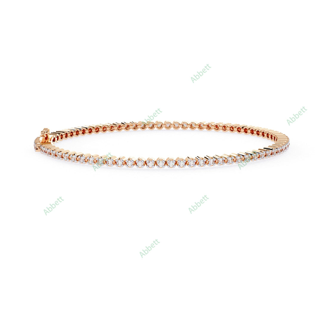 Round Bezel Tennis Bracelet TEBE1415