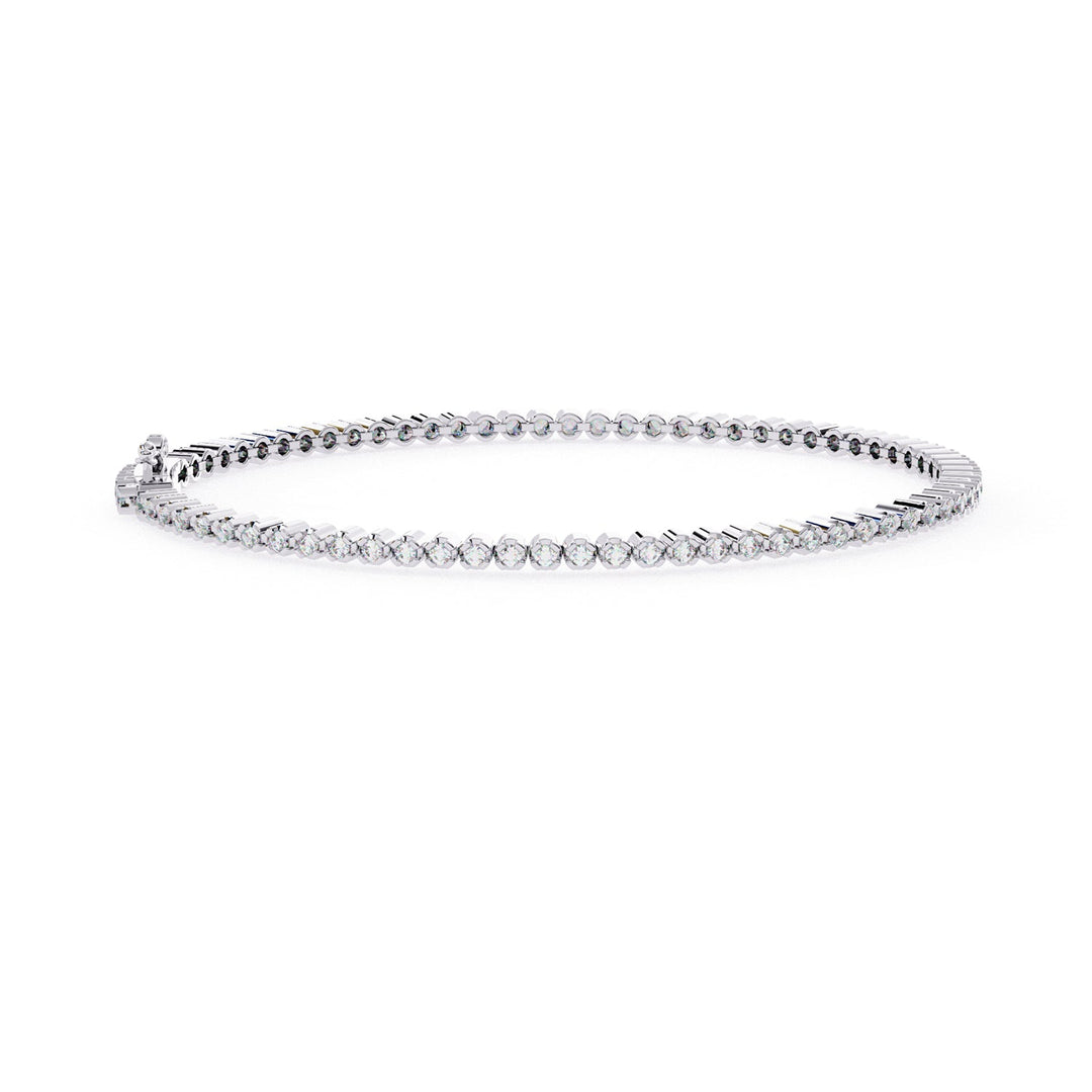 Round Bezel Tennis Bracelet TEBE1415
