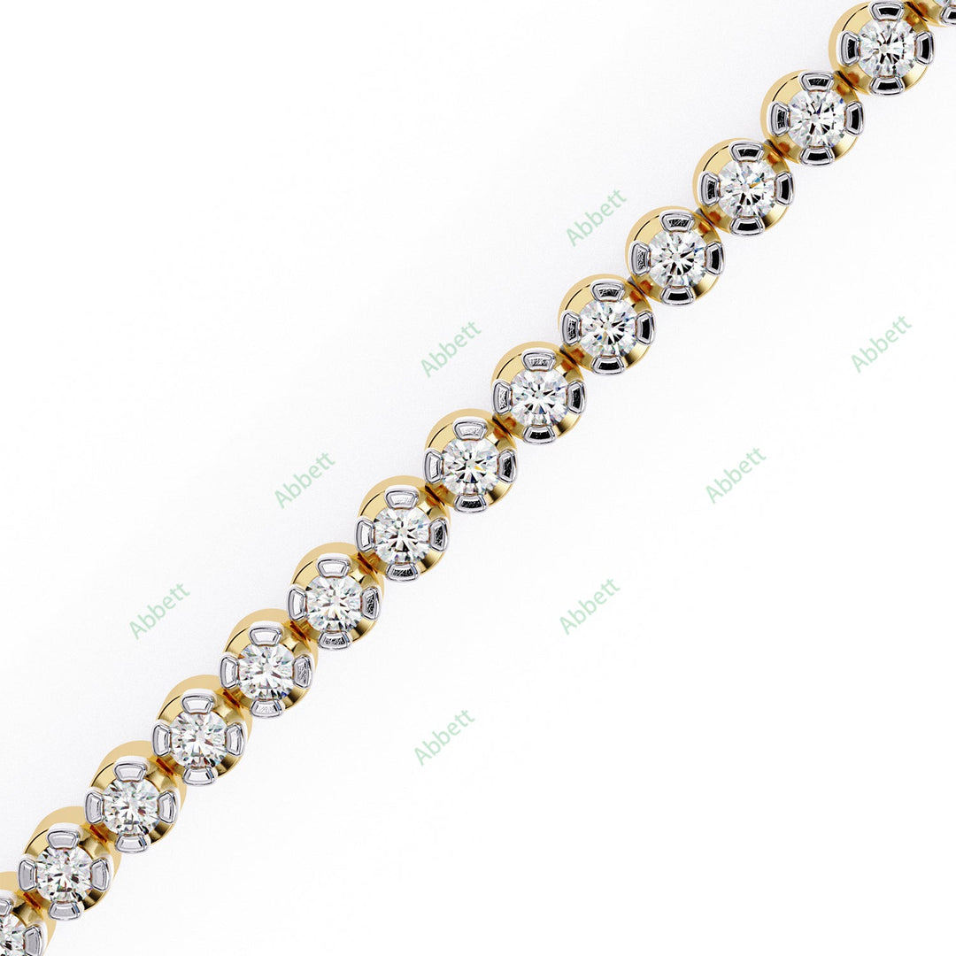 Round Bezel Tennis Bracelet TEBE1415
