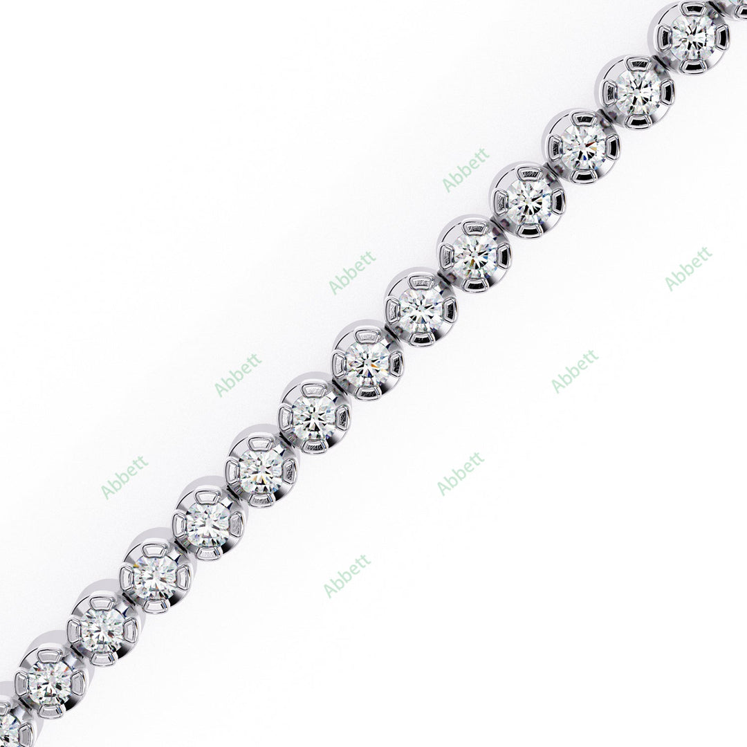 Round Bezel Tennis Bracelet TEBE1415
