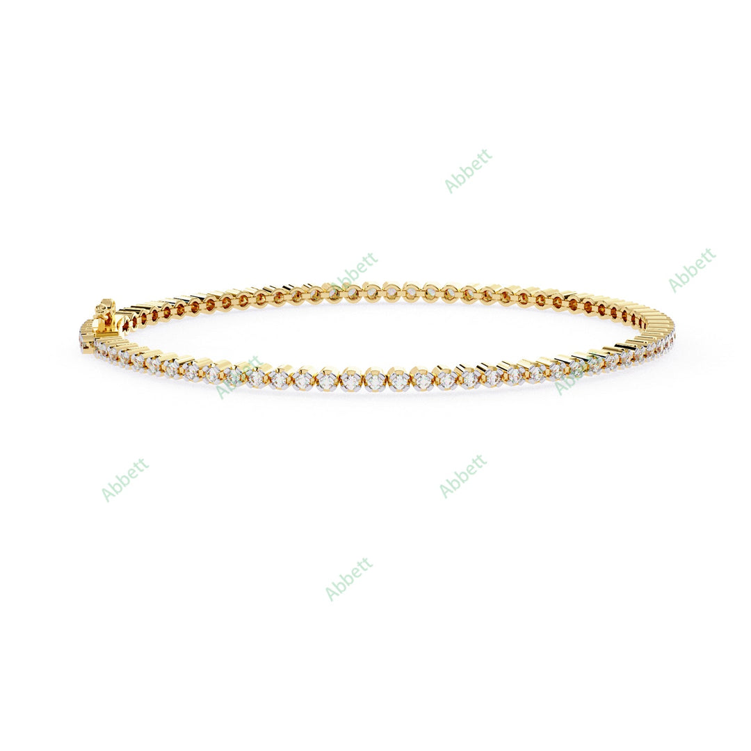 Round Bezel Tennis Bracelet TEBE1415