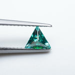 Load image into Gallery viewer, Triangle green moissanite
