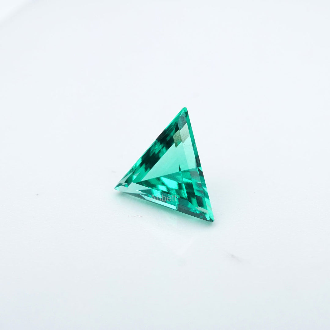 Triangle lab grown emerald