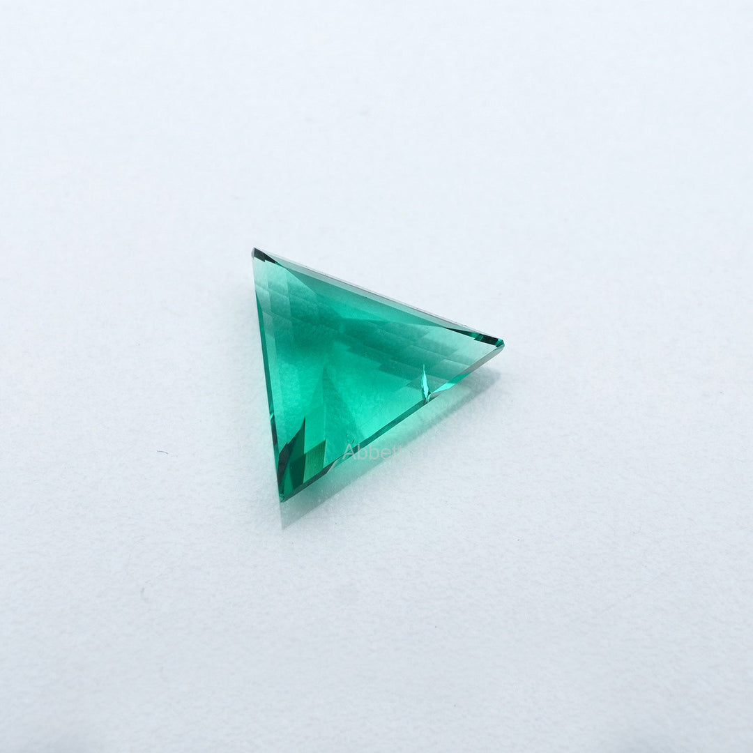 Triangle lab grown emerald