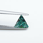 Load image into Gallery viewer, Triangle lab grown green sapphire
