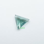 Triangle lab grown green sapphire