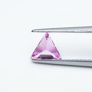 Triangle lab grown hot pink sapphire