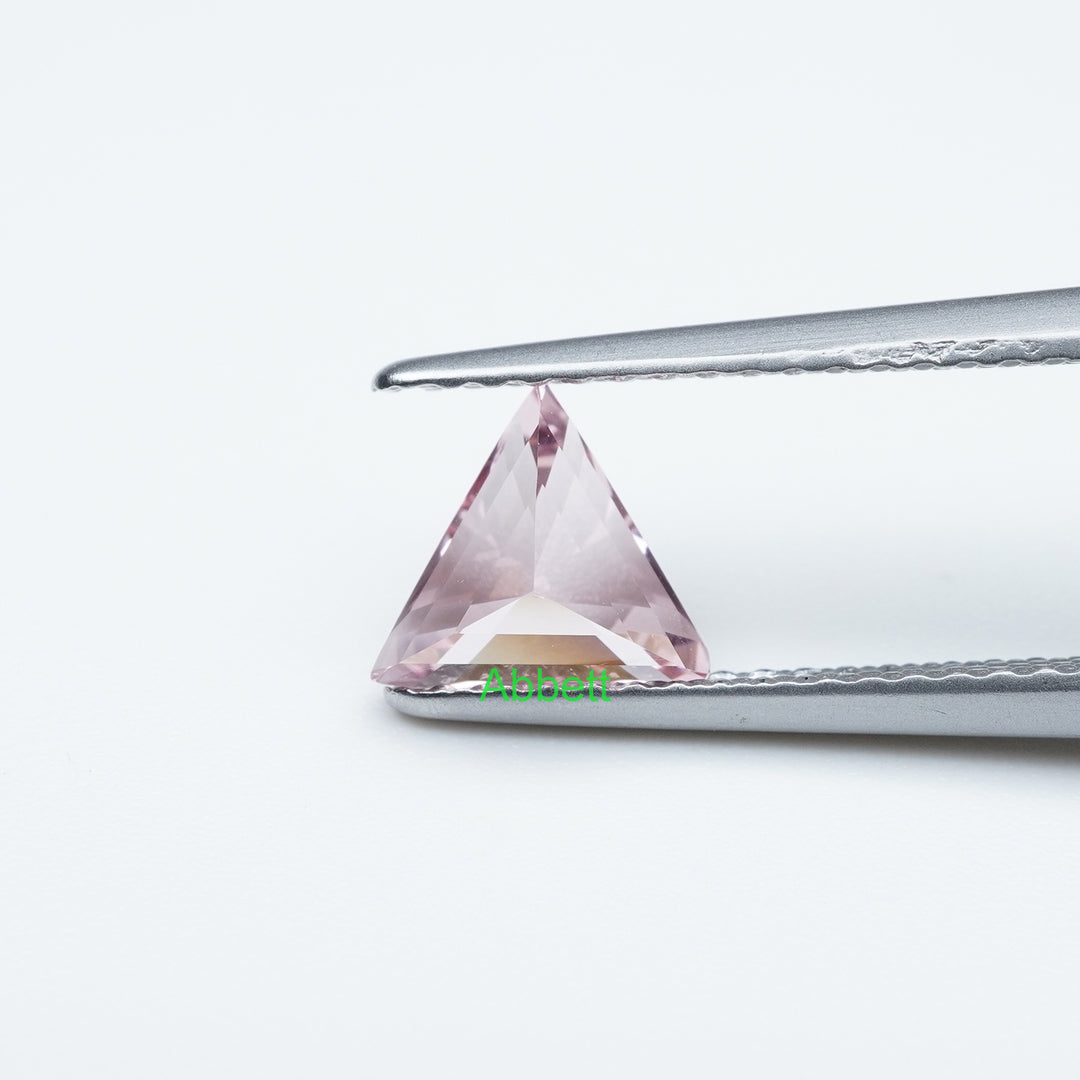 Triangle lab grown light pink sapphire