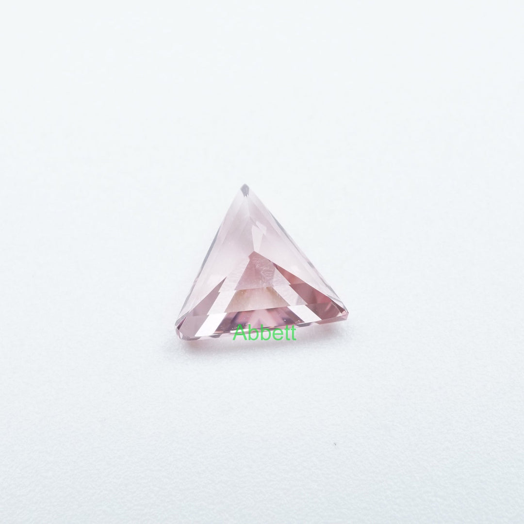 Triangle lab grown light pink sapphire