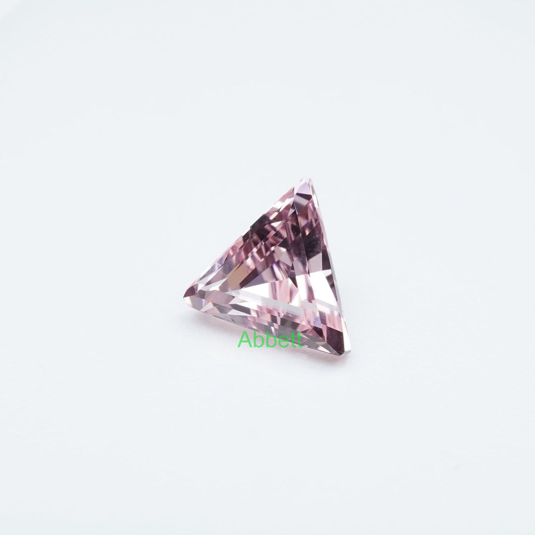 Triangle lab grown light pink sapphire