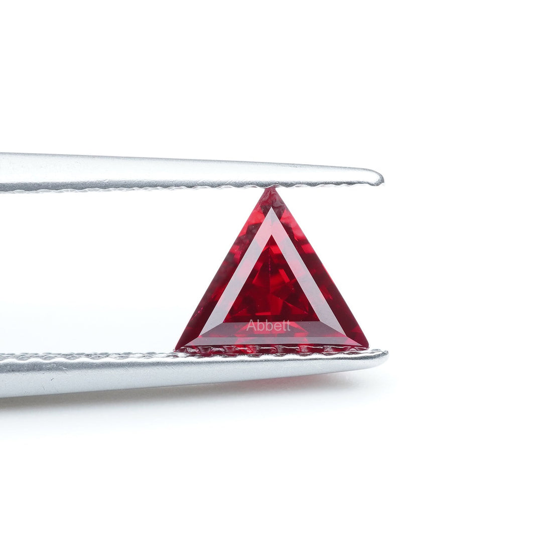 Triangle lab grown ruby