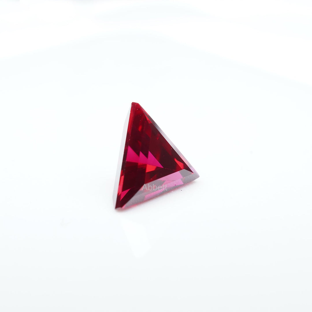 Triangle lab grown ruby