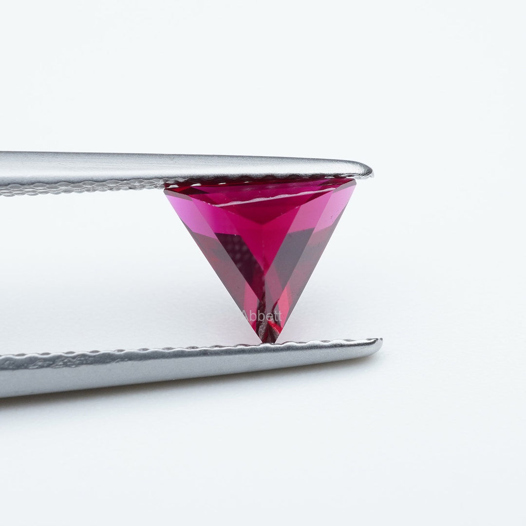 Triangle lab grown ruby