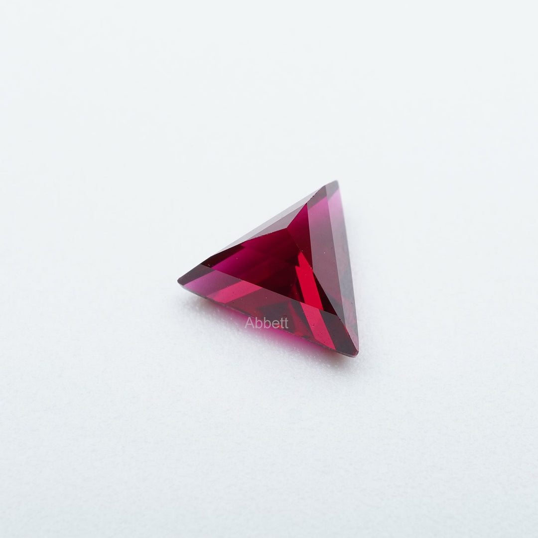 Triangle lab grown ruby