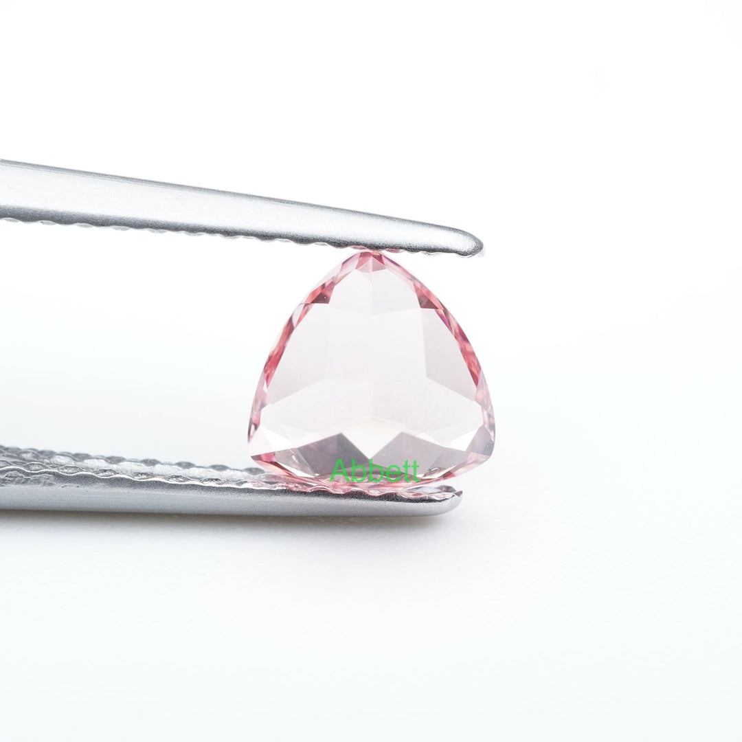 Trillion lab grown padparadscha sapphire