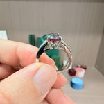Load image into Gallery viewer, Vintage Oval Lab-Grown Alexandrite Three-Stone Ring | 3.3ct Chunky Stepped Baguette Accents