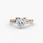 Load image into Gallery viewer, The Twisted Pavé Solitaire
