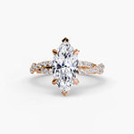 Load image into Gallery viewer, The Twisted Pavé Solitaire

