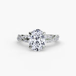 Load image into Gallery viewer, The Twisted Pavé Solitaire
