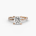Load image into Gallery viewer, The Twisted Pavé Solitaire
