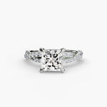 Load image into Gallery viewer, The Twisted Pavé Solitaire

