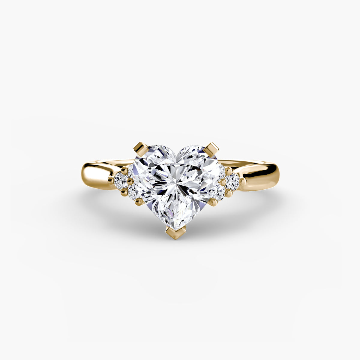 Solitaire with Cluster Shoulders 2