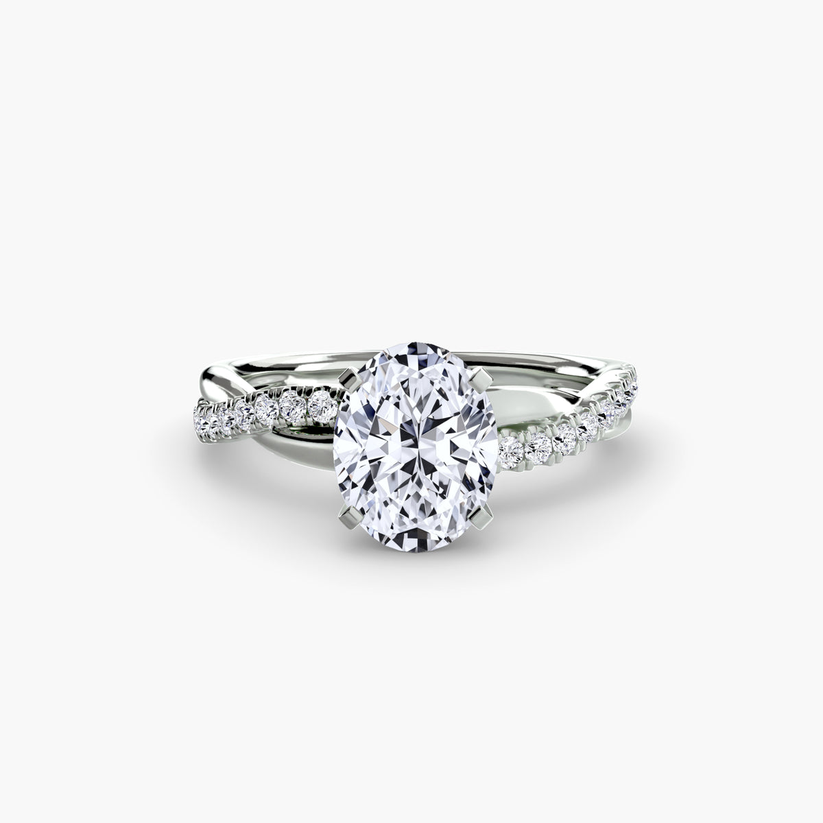 The Emerald Twist Pavé Ring