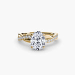 Load image into Gallery viewer, The Emerald Twist Pavé Ring

