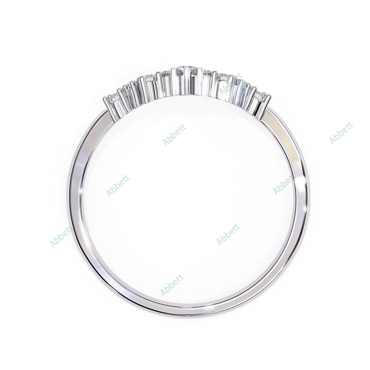 Chevron Wedding Band WECU1002