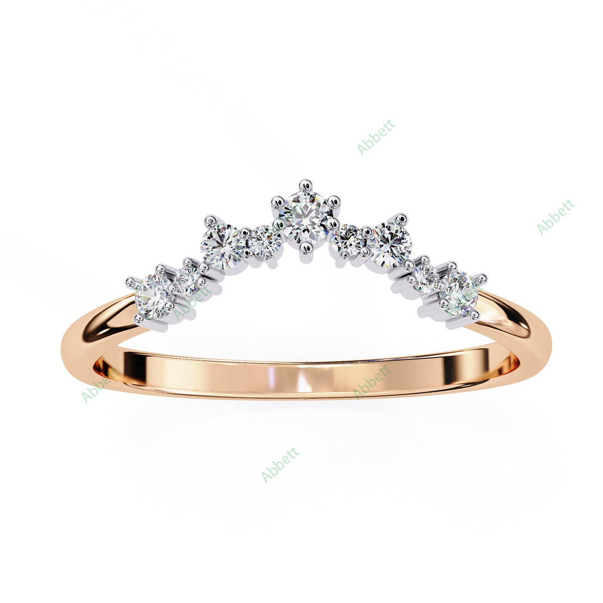 Chevron Wedding Band WECU1002