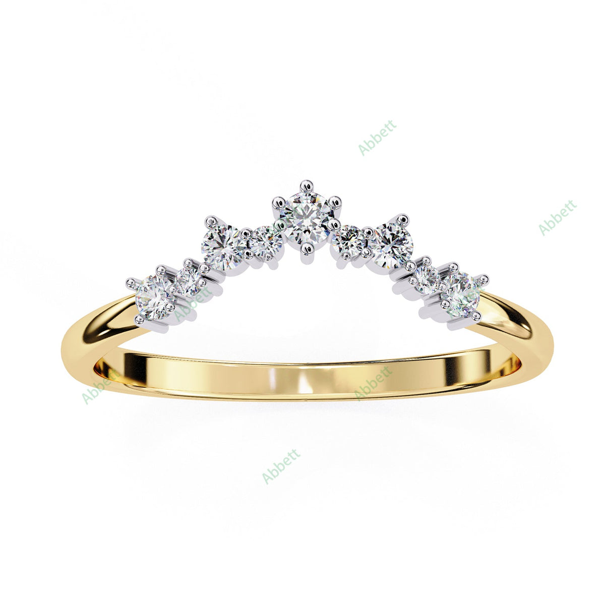 Chevron Wedding Band WECU1002
