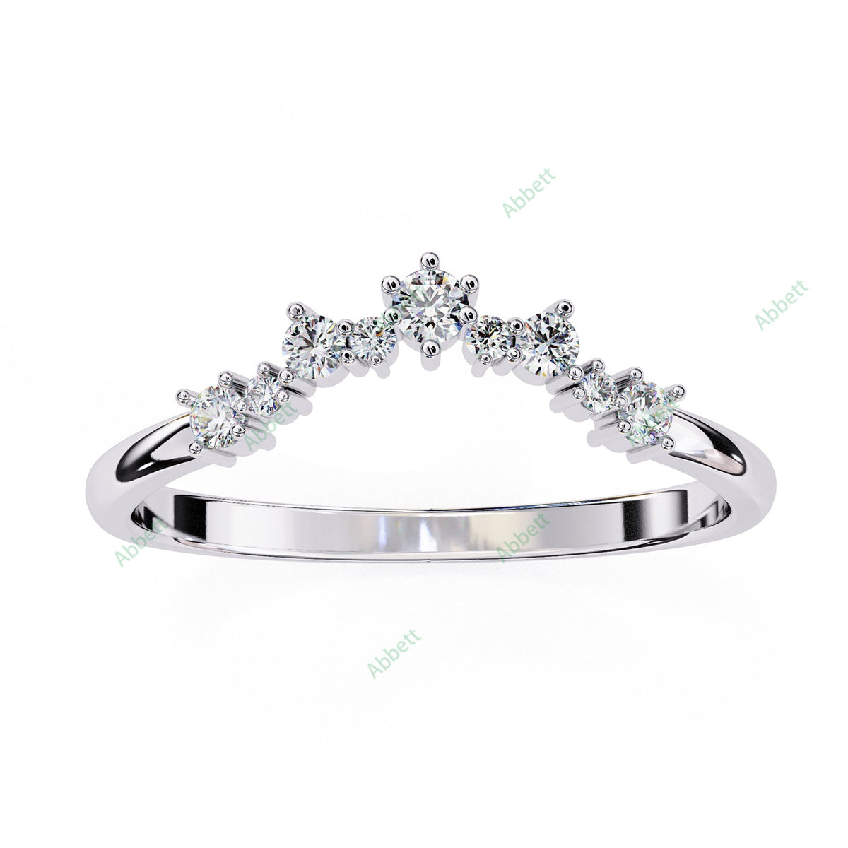 Chevron Wedding Band WECU1002